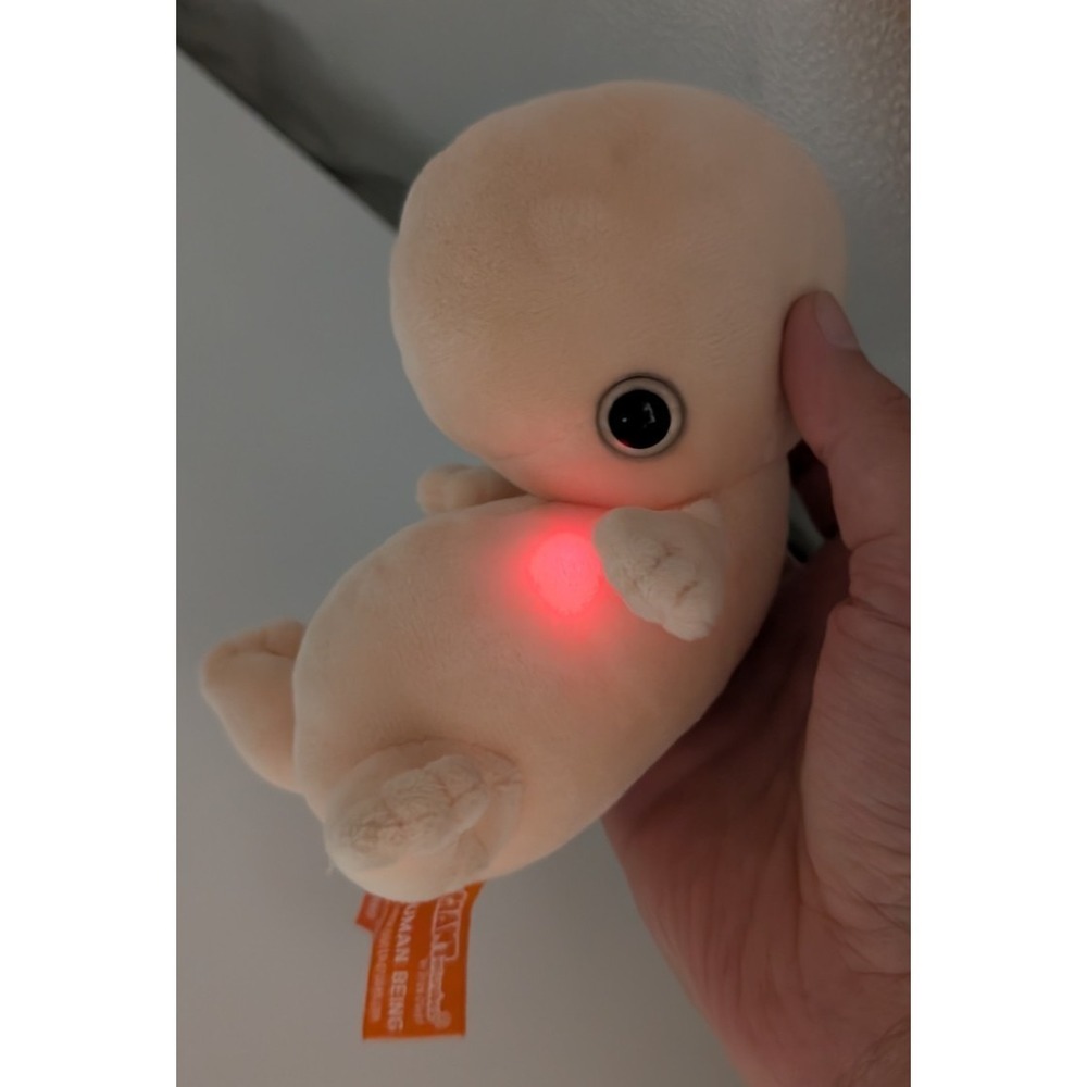 Giant Microbes Human Being Plush Fetus by Drew Oliver‎ Light Up Vintage Y2K